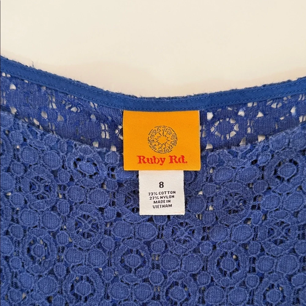 Ruby Rd. - Navy Blue Lace Women's Top - Picture 4 of 4